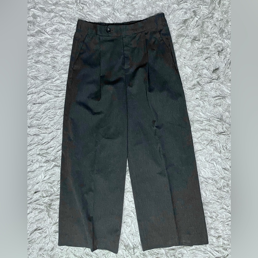 Banana republic factory wide leg grey flannel trousers